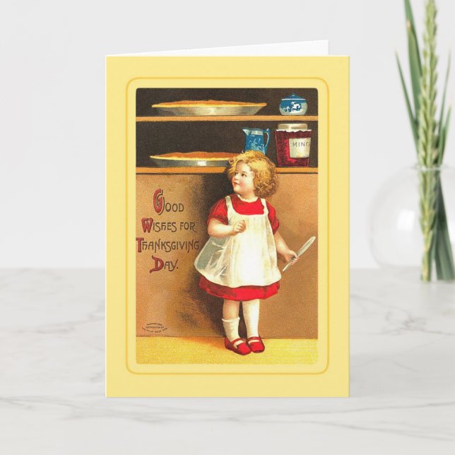 Vintage Thanksgiving Holiday Card (Front)