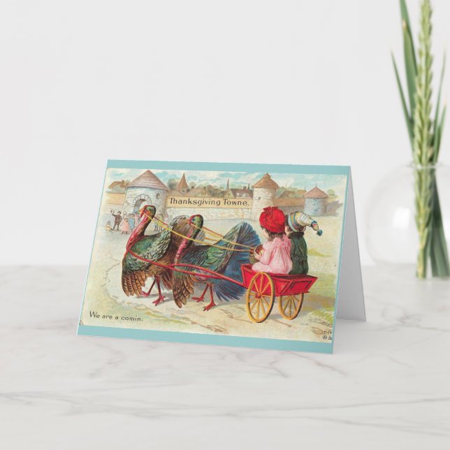 Vintage Thanksgiving Holiday Card (Front)