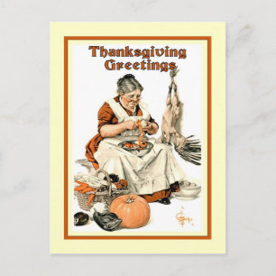 Vintage Thanksgiving Holiday Postcard