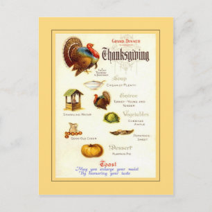 Vintage Thanksgiving Holiday Postcard