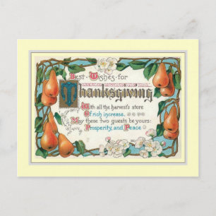 Vintage Thanksgiving Holiday Postcard