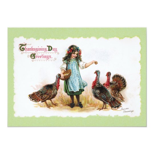 Vintage Thanksgiving Informal Invitation