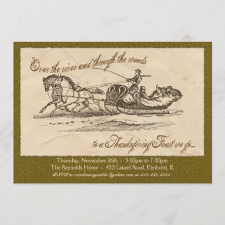 Vintage Thanksgiving Invitation - Green