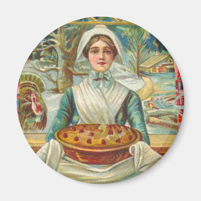 Vintage Thanksgiving Magnet (Front)
