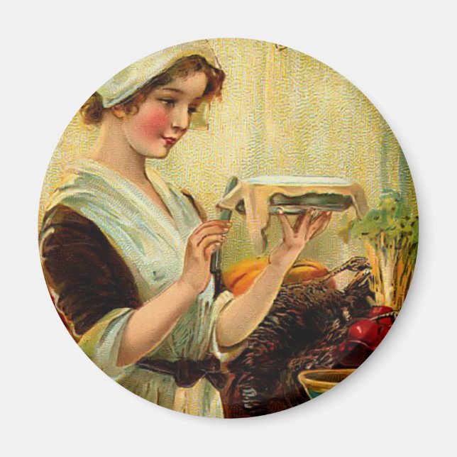 Vintage Thanksgiving Magnet (Front)