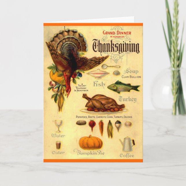 vintage thanksgiving menu (Front)