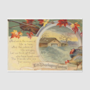 Vintage Thanksgiving Mix Series Design 11 Tissue Paper