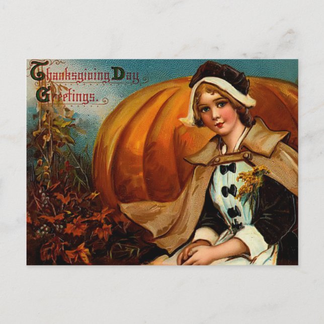 Vintage Thanksgiving Postcard (Front)