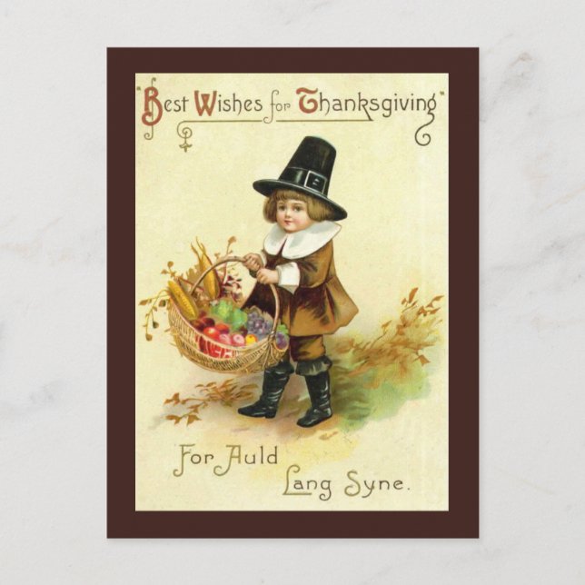 Vintage Thanksgiving Postcard (Front)