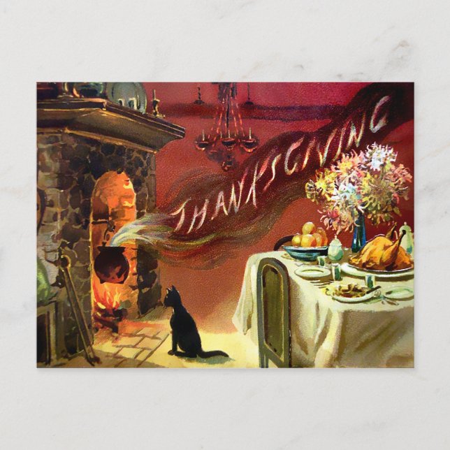 Vintage Thanksgiving Postcard (Front)