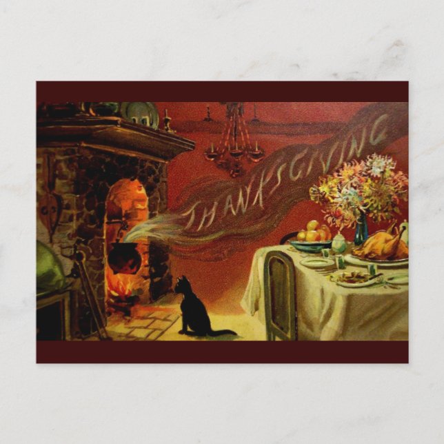 Vintage Thanksgiving Postcard (Front)