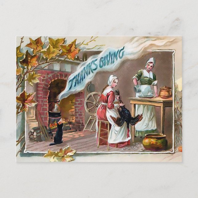 Vintage Thanksgiving Postcard (Front)