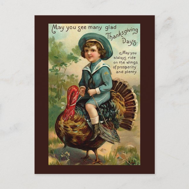 Vintage Thanksgiving Postcard (Front)
