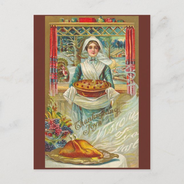 Vintage Thanksgiving Postcard (Front)