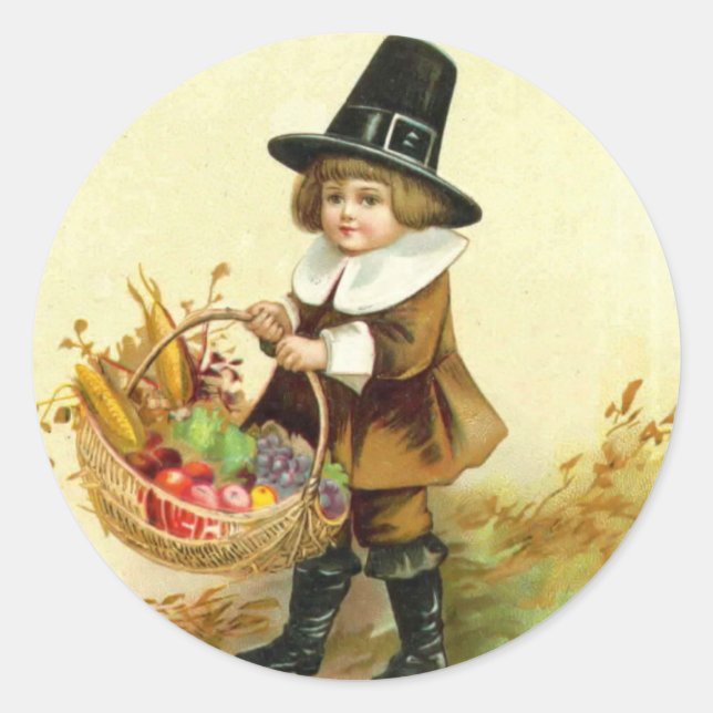 Vintage Thanksgiving Sticker (Front)