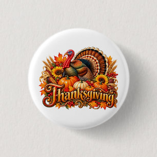 Vintage Thanksgiving Thankful for Women's Rights 3 Cm Round Badge