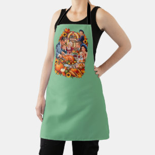Vintage Thanksgiving Thankful for Women's Rights Apron