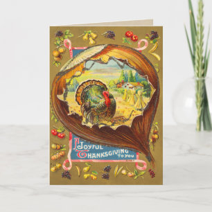Vintage Thanksgiving Turkey Card