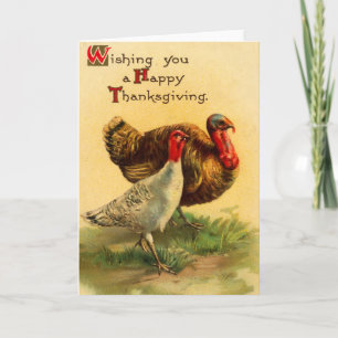 Vintage Thanksgiving Turkey Card