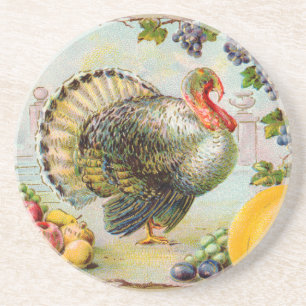 Vintage Thanksgiving Turkey Coaster