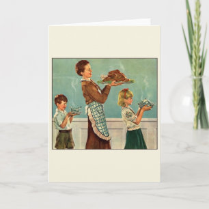 Vintage Thanksgiving Turkey Greeting Card