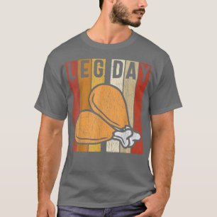 Vintage Thanksgiving Turkey Leg Day Family Kids Ma T-Shirt