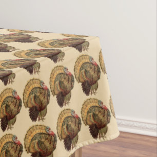 Vintage Thanksgiving Turkey Tablecloth