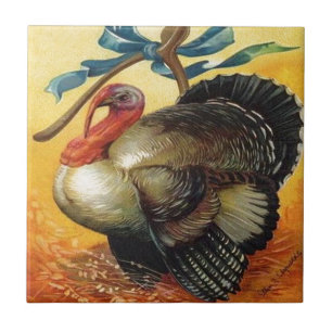 Vintage Thanksgiving Turkey Tile