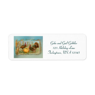 Vintage Thanksgiving Turkeys and Pumpkin