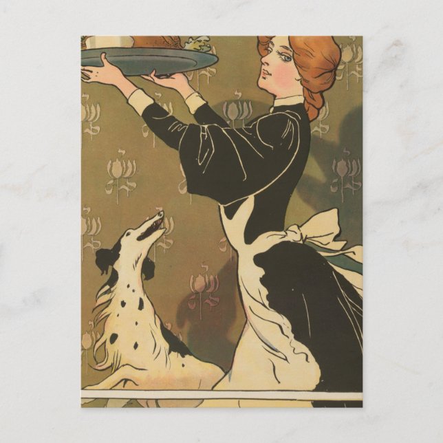 Vintage Thanksgiving Victorian Turkey Holiday Postcard (Front)