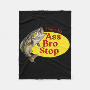 Vintage Thats My Bro Stop Funny Fishing Fleece Blanket