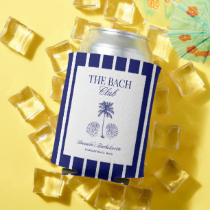 Vintage The Bach Club Navy Beach Bachelorette Can Cooler