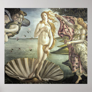 Vintage "The Birth of Venus" by Sandro Botticelli Poster