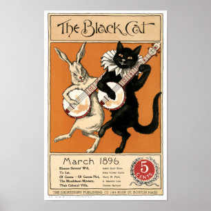 Vintage "The Black Cat" Cover Poster