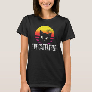 Vintage The Catfather Cute Cat The Cat Father 4 T-Shirt