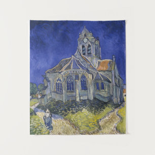 Vintage The church in Auvers-sur-Oise by Van Gogh Tapestry