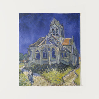Vintage The church in Auvers-sur-Oise by Van Gogh Tapestry