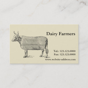 Vintage The Cow Welfare blanket Business cards