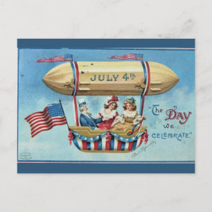 Vintage The Day We Celebrate July 4 Postcard