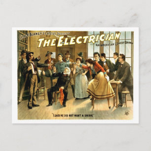 Vintage - The Electrician Postcard