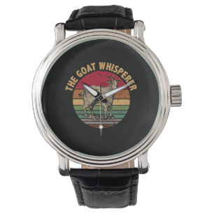 Vintage The Goat Whisperer Funny Goat Lover Farmer Watch
