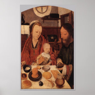 vintage the holy family, Jesus christ, Josef,Mary Poster
