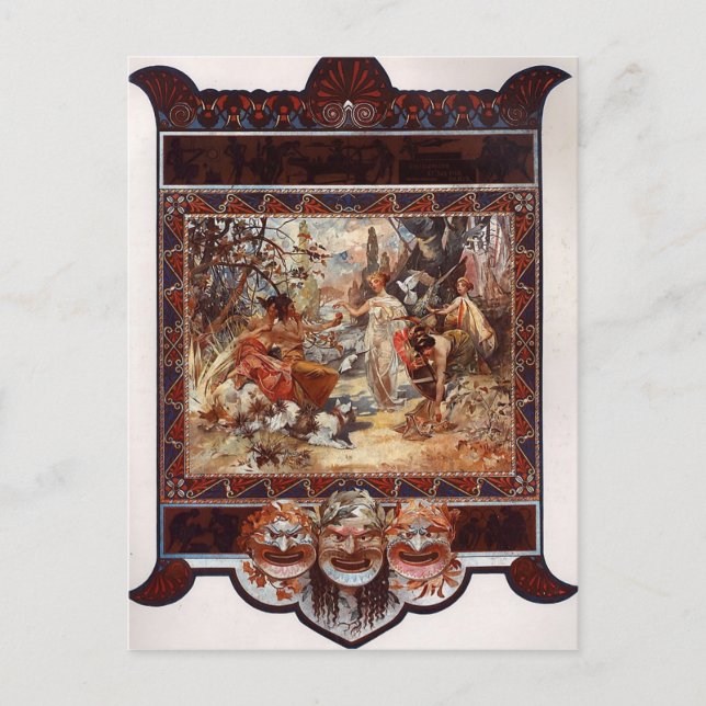 Vintage The Judgement of Paris Postcard (Front)