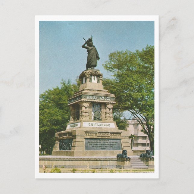 Vintage The Last Aztec Emperor Postcard (Front)