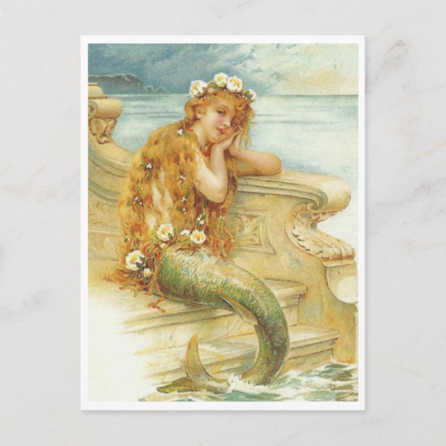 Vintage The Little Mermaid by Stuart Hardy Postcard (Front)