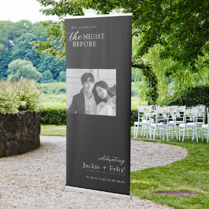 Vintage The Night Before Rehearsal Dinner Retractable Banner