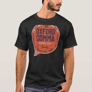 Vintage The Oxford Comma Preservation Society Team T-Shirt