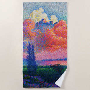 Vintage The Pink Cloud (1896) painting Beach Towel