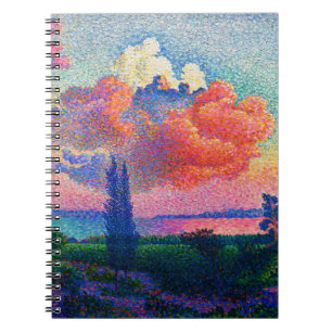 Vintage The Pink Cloud (1896) painting Notebook