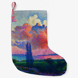 Vintage The Pink Cloud (1896) painting Small Christmas Stocking
